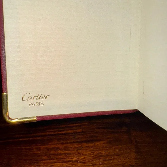 New! Must be Cartier -Red/burgundy leather -gold hardware -address book/notebook Accessories